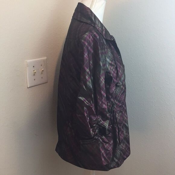 Chico’s Purple 3/4 Sleeve Jacket - Picture 5 of 7